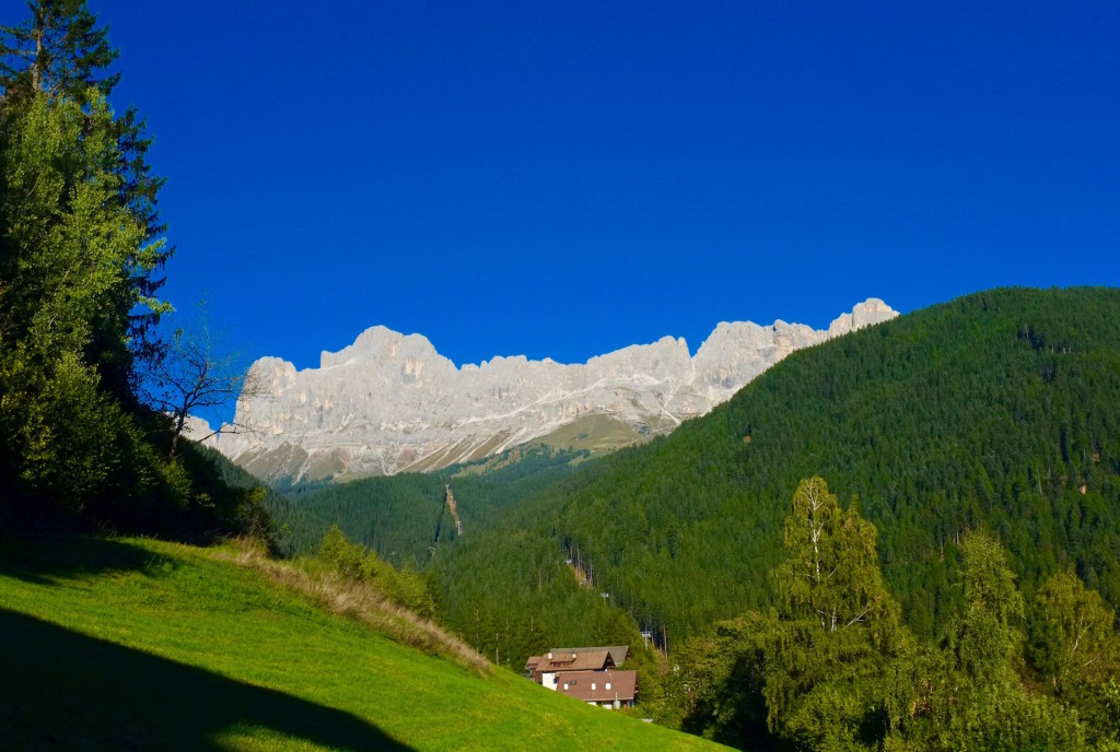 Aufgenommen vom Hotel Berghaus Rosengarten in Welschnofen