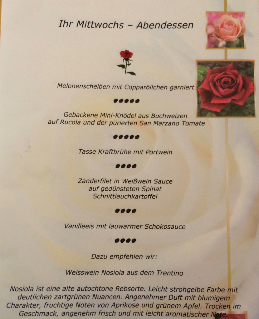 Menü am 23.09.2015